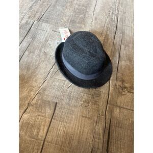 NWT Cat & Jack Baby Fedora Hat 0–6 Months Gray Herringbone Dress Hat